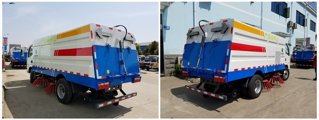 厂区清洁利器 干式道路扫路车与庆铃5方洗扫车价格解析及防撞缓冲车的安全保障